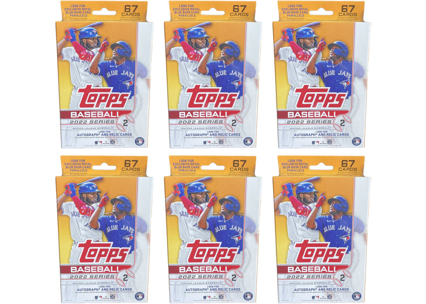 2022 Topps Series 2 Baseball Hanger Box 6x Lot