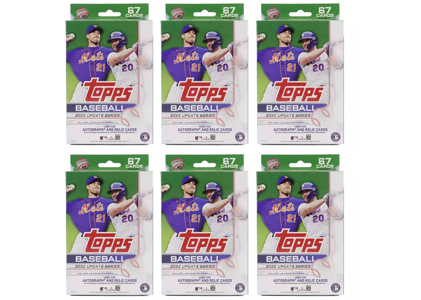 2022 Topps Update Series Baseball Hanger Box 6x Lot