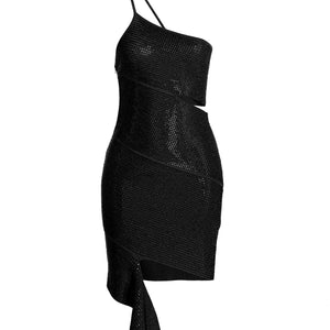 AndreĀdamo Sequin One Shoulder Dress