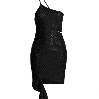 AndreĀdamo Sequin One Shoulder Dress