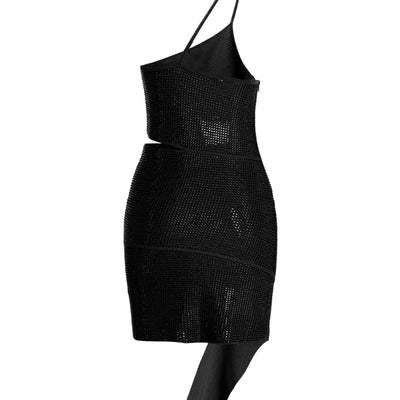 AndreĀdamo Sequin One Shoulder Dress