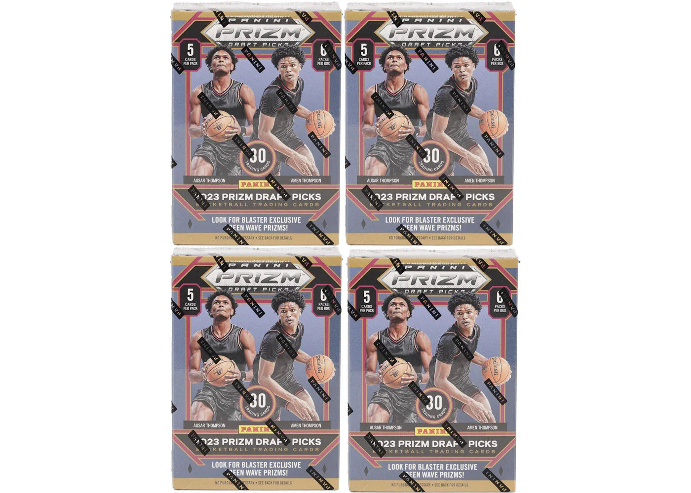 2023-2024 Panini Prizm Draft Picks Basketball Blaster 4x Lot
