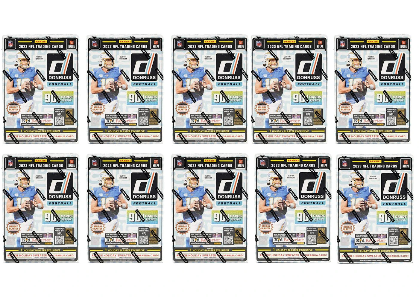 2023-24 Panini Donruss Holiday Football Blaster Box 10x Lot