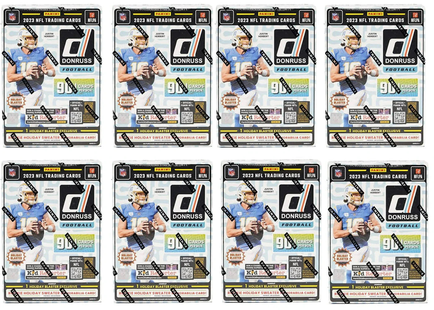 2023-24 Panini Donruss Holiday Football Blaster Box 8x Lot
