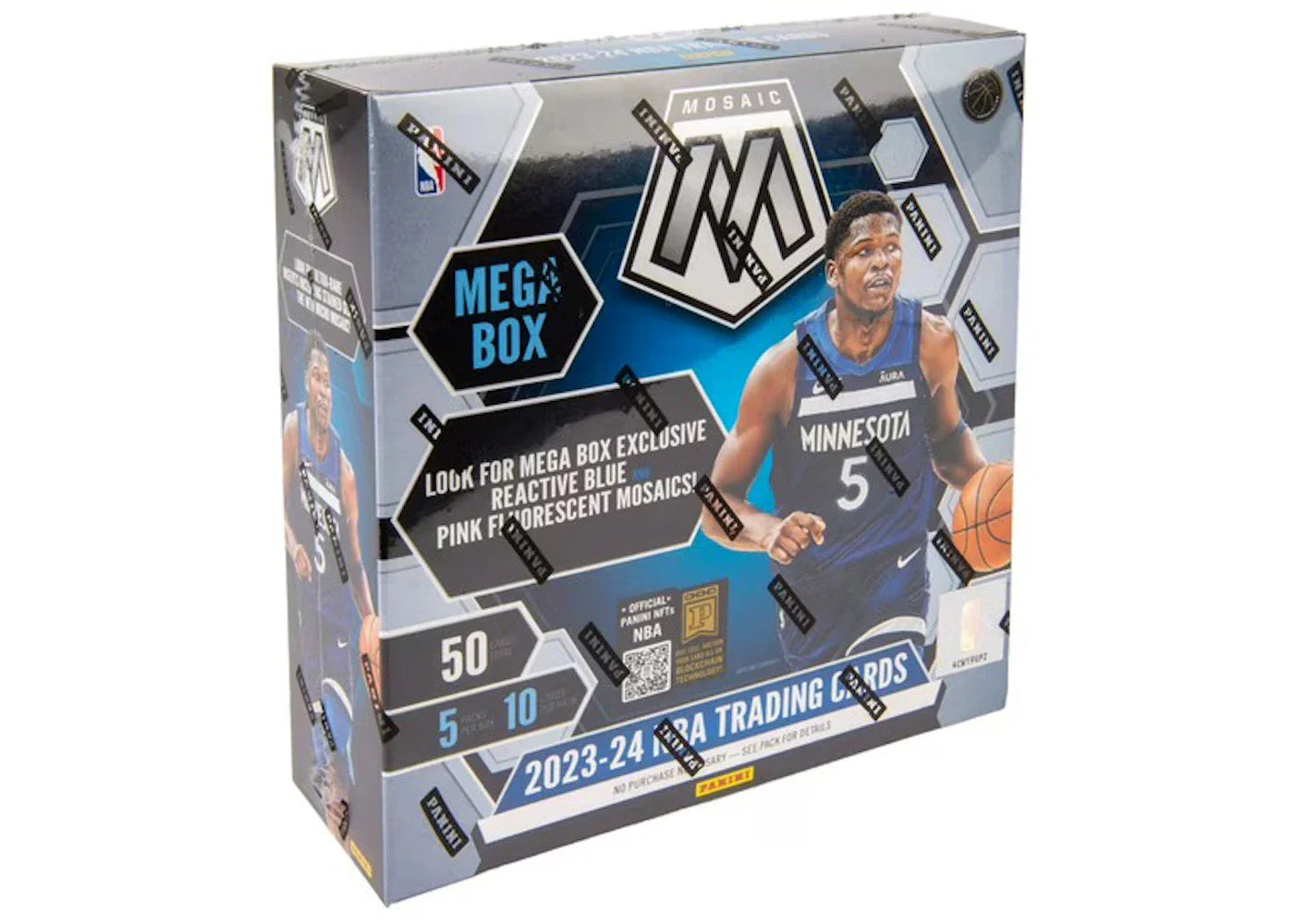 2023-24 Panini Mosaic Basketball Mega Box (Reactive Bue and Pink Fluorescent)