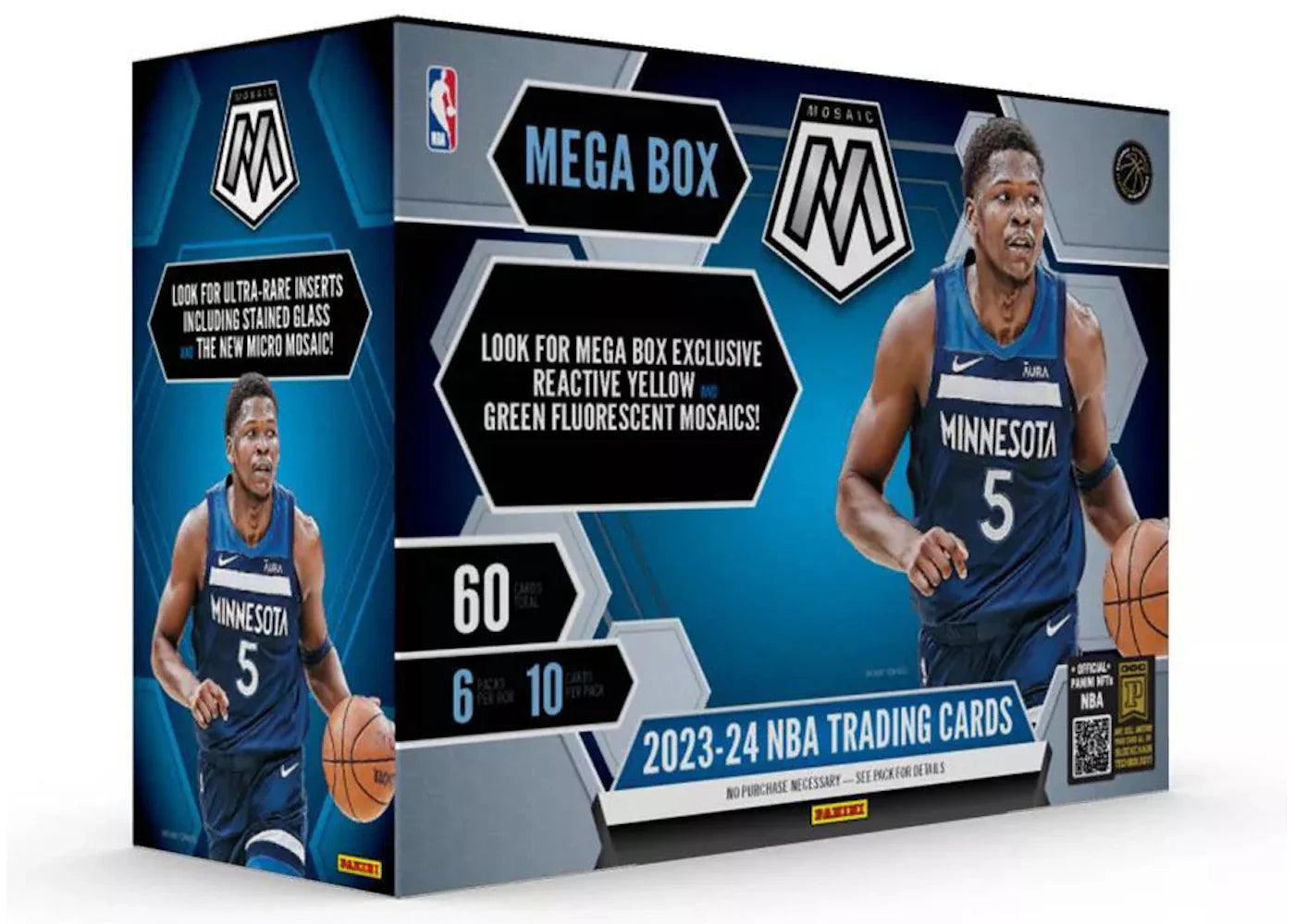 2023-24 Panini Mosaic Basketball Mega Box (Reactive Yellow and Green Fluorescent)
