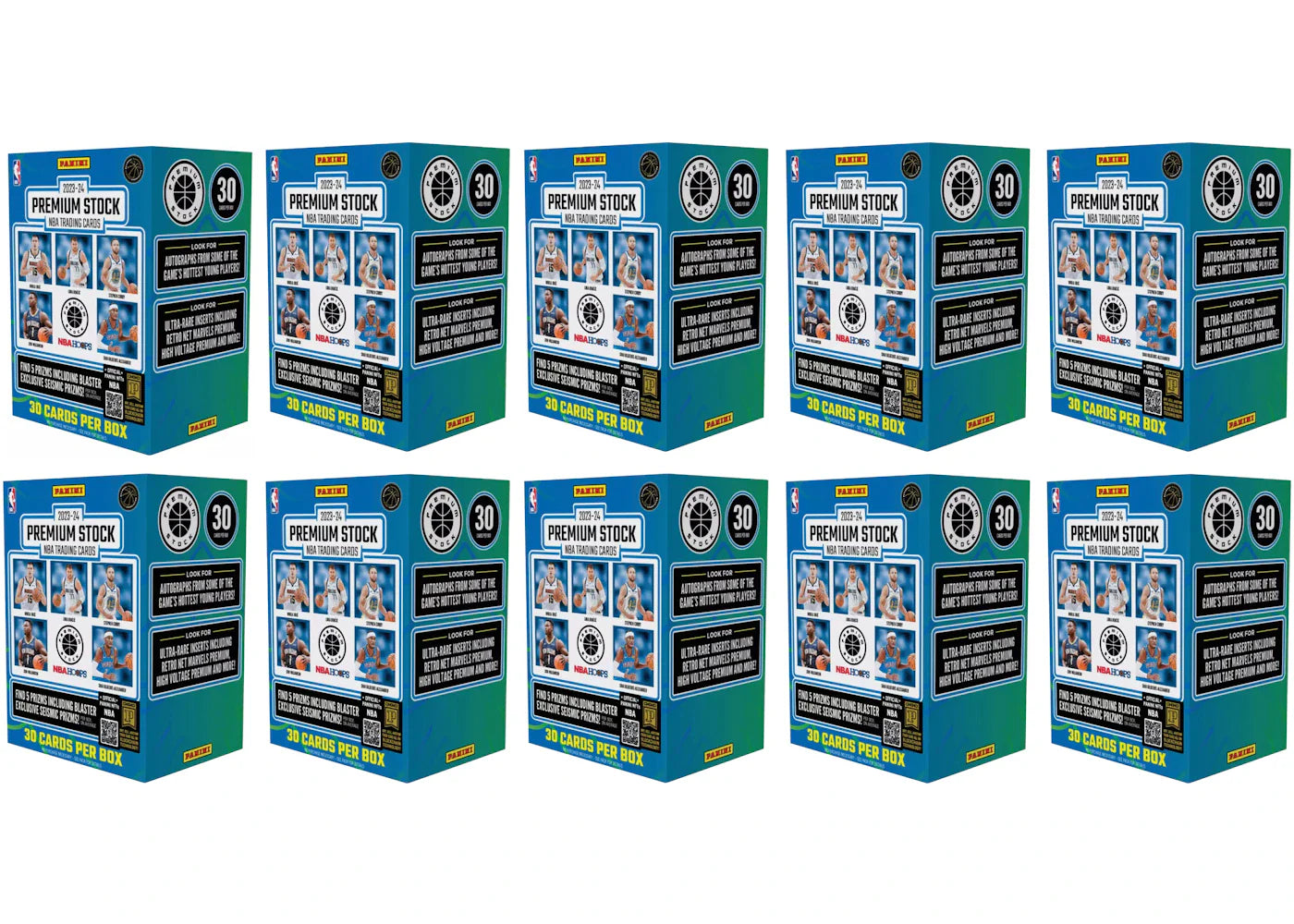 2023-24 Panini Premium Stock Basketball Blaster Box 10x Lot