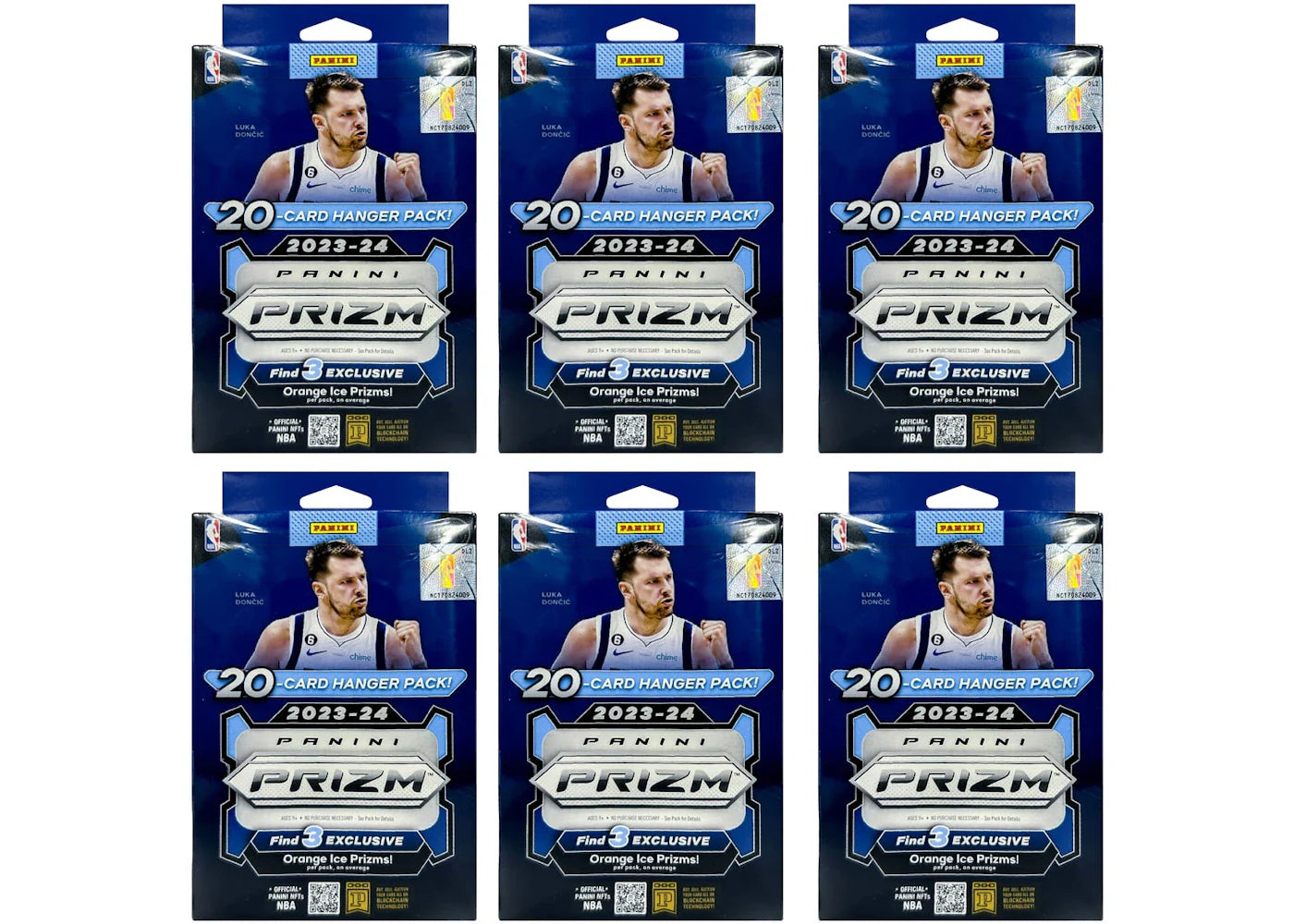2023-24 Panini Prizm Basketball Hanger Box (Orange Ice Prizms) 6x Lot