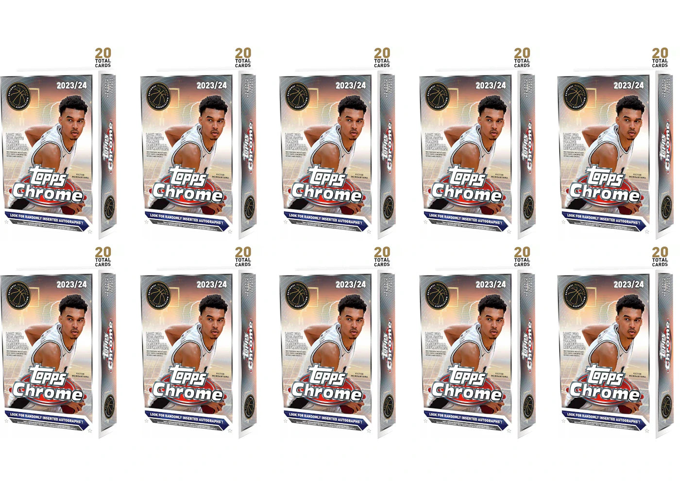 2023-24 Topps Chrome Basketball Hanger Box (10x Lot)