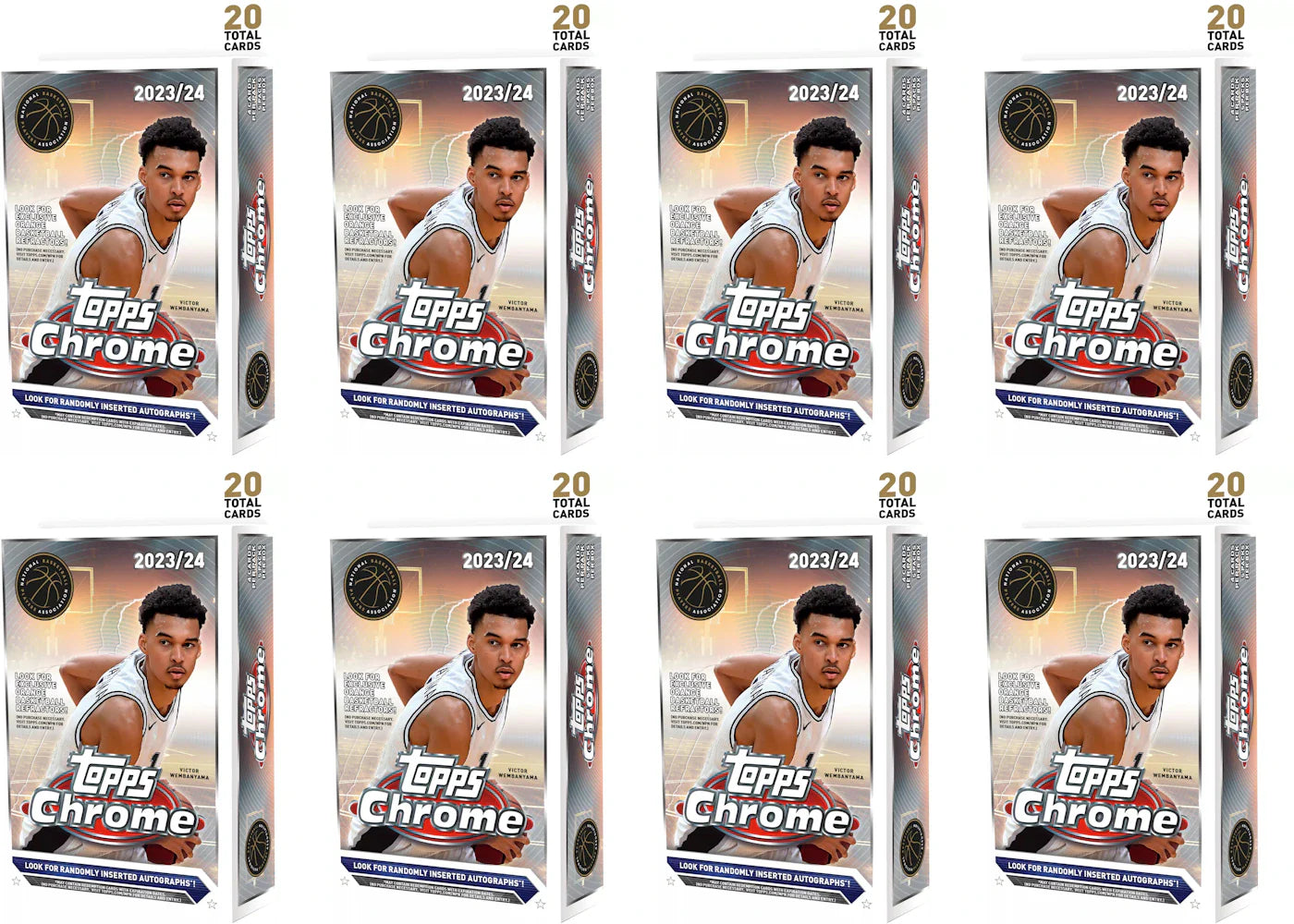 2023-24 Topps Chrome Basketball Hanger Box (8x Lot)