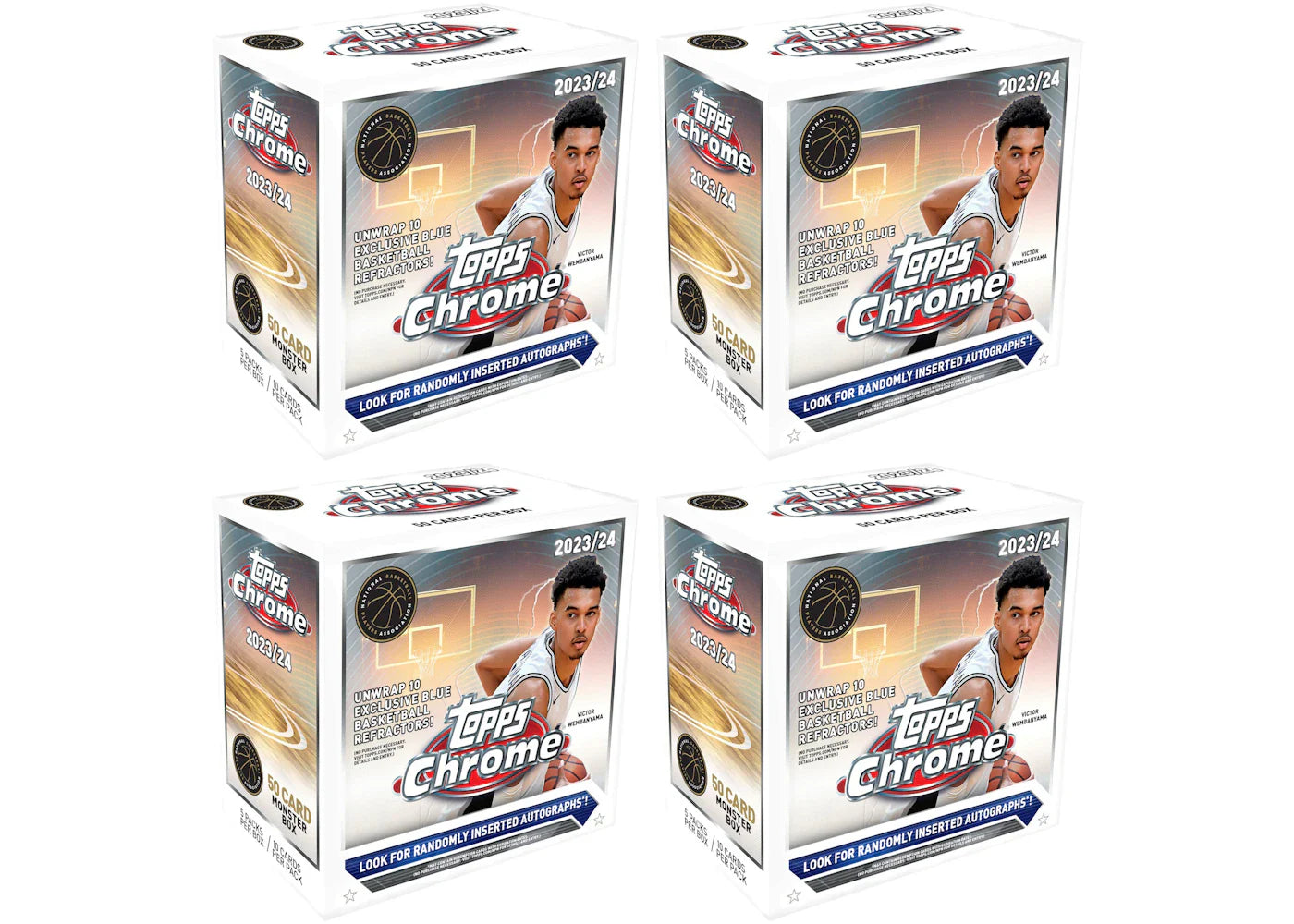 2023-24 Topps Chrome Basketball Monster Box (4x Lot)