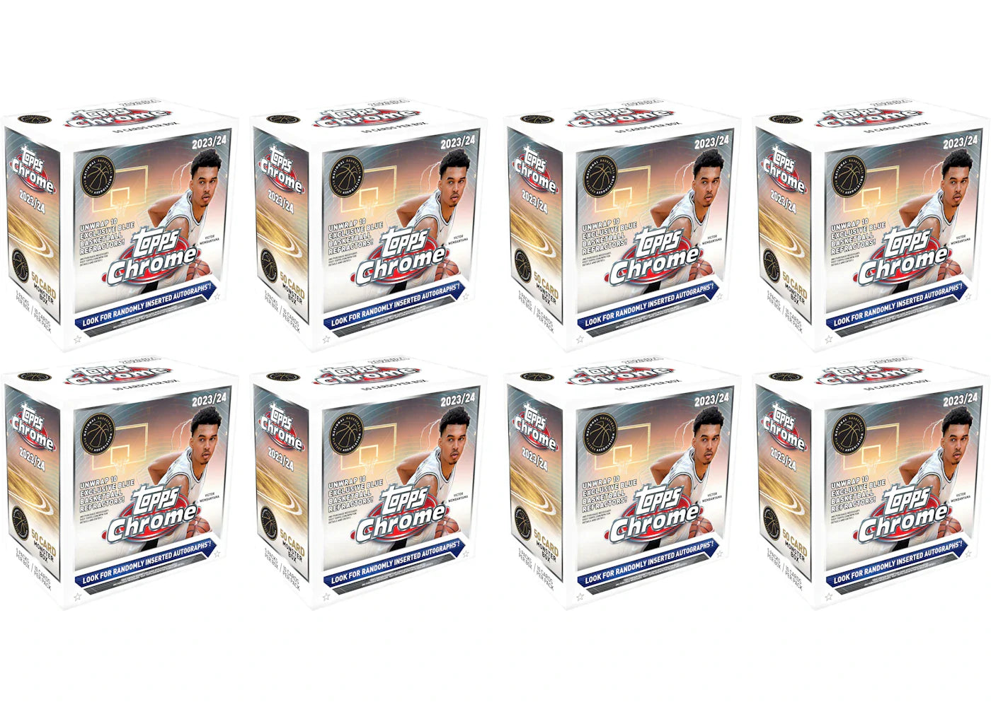 2023-24 Topps Chrome Basketball Monster Box (8x Lot)