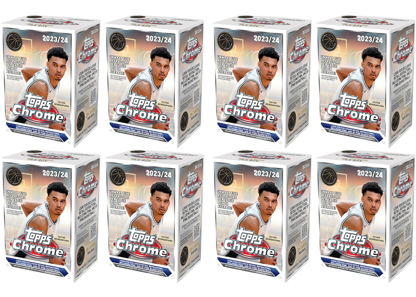 2023-24 Topps Chrome Basketball Value Box (8x Lot)