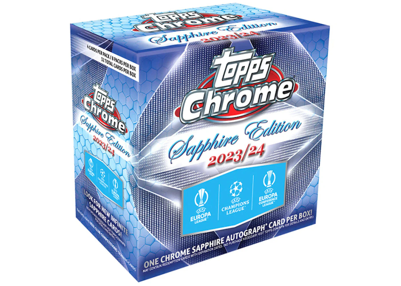 2023-24 Topps Chrome UEFA Club Competitions Sapphire Edition Hobby Box