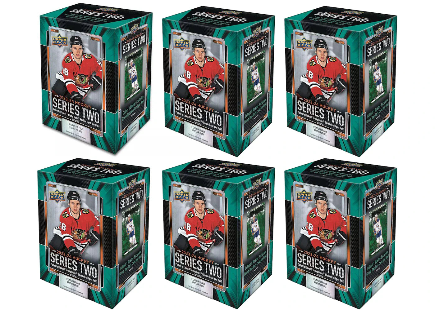 2023-24 Upper Deck Series 2 Hockey Blaster Box 6x Lot
