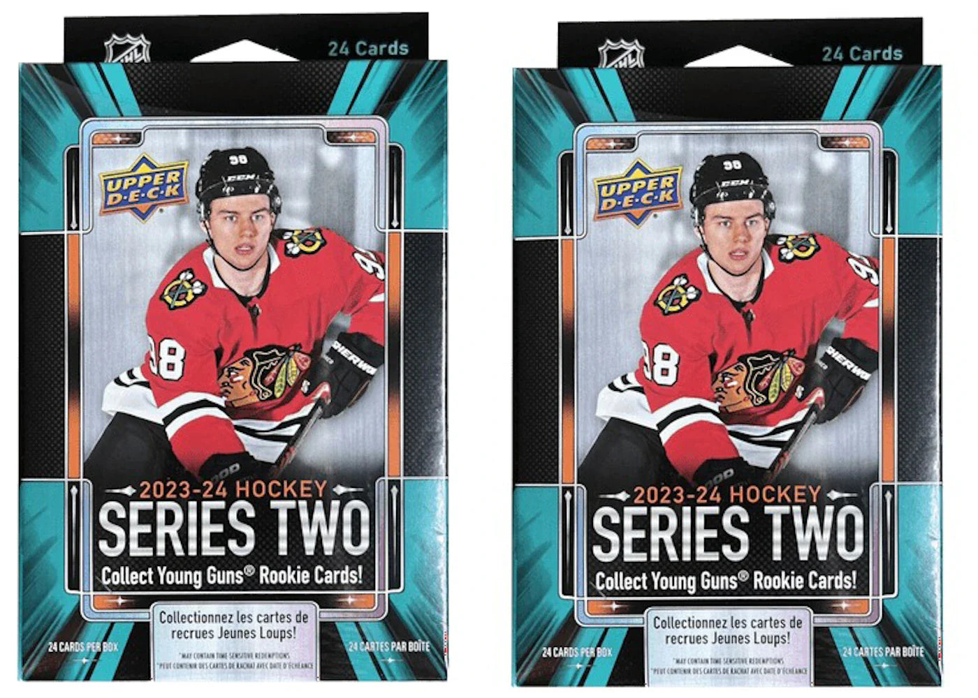 2023-24 Upper Deck Series 2 Hockey Hanger Box 2x Lot