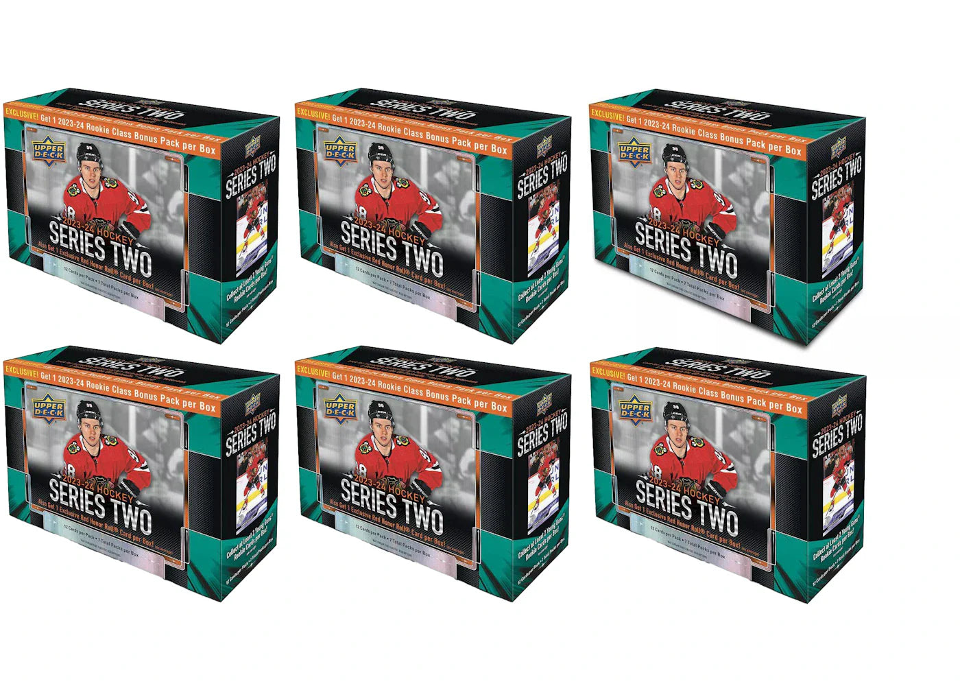 2023-24 Upper Deck Series 2 Hockey Mega Box 6x Lot