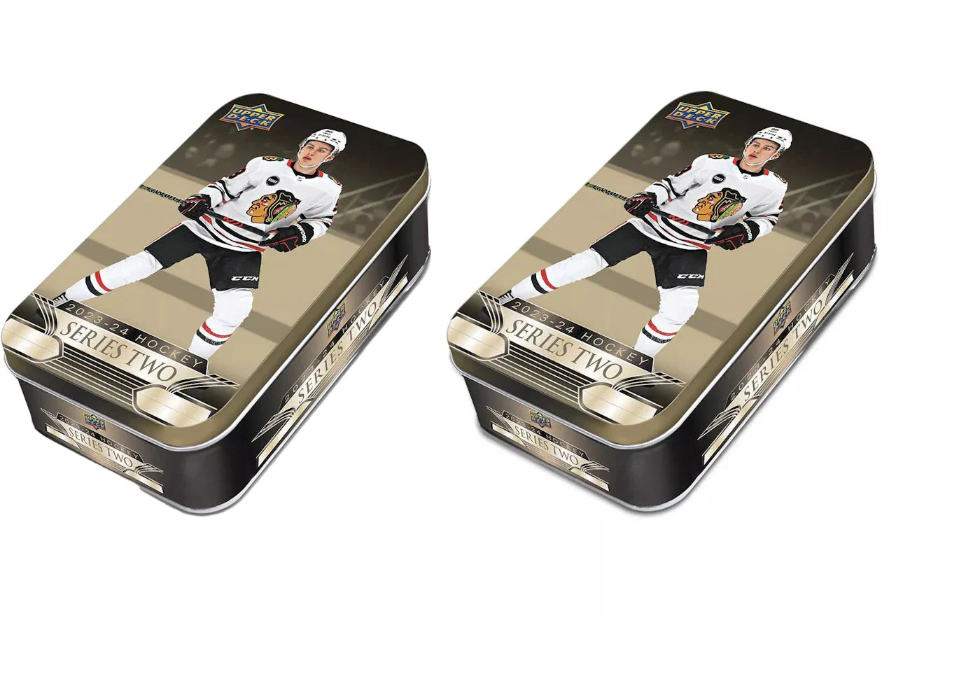 2023-24 Upper Deck Series 2 Hockey Tin 2x Lot