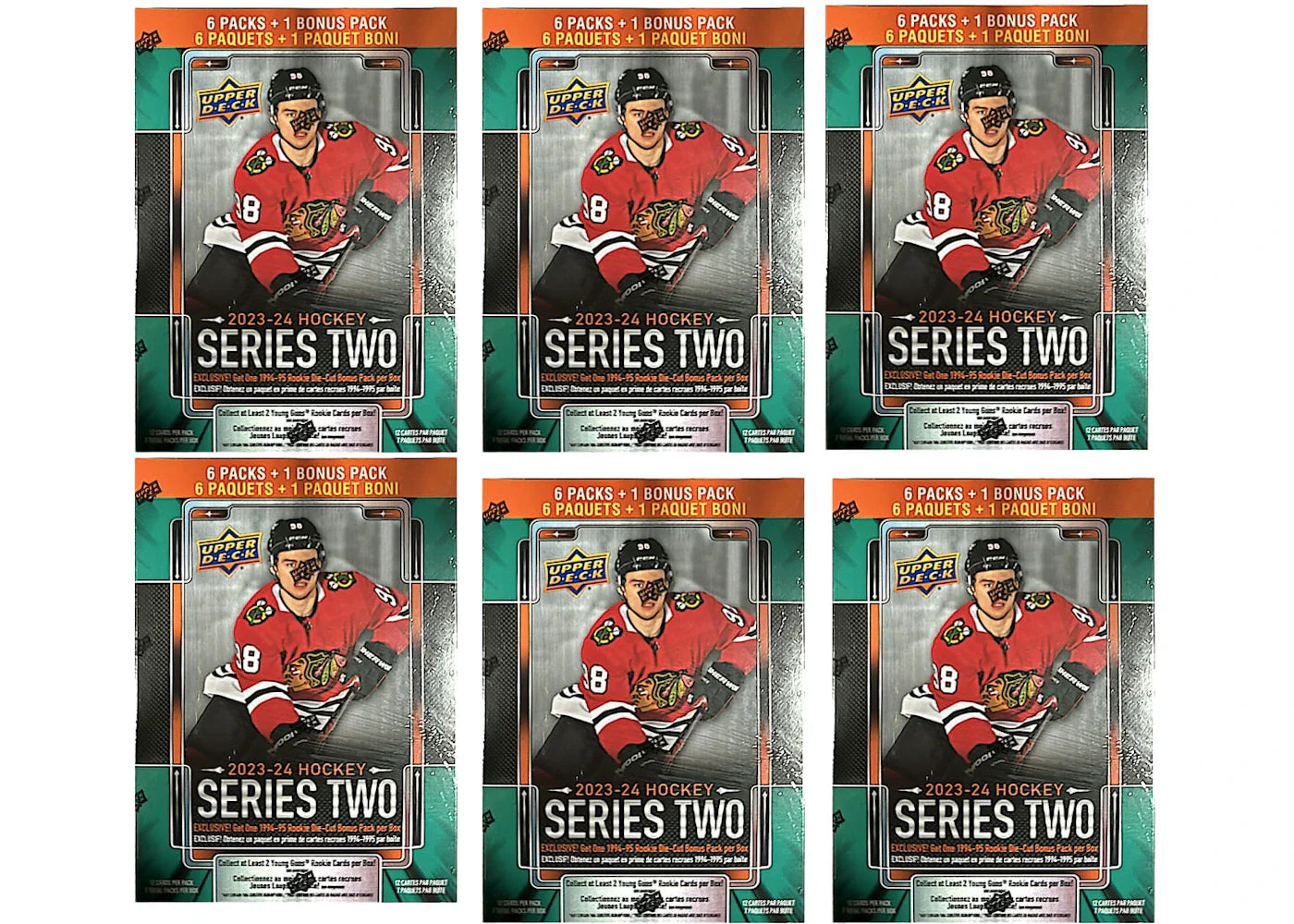 2023-24 Upper Deck Series 2 Hockey Walmart Exclusive Mega Blaster 6x Lot