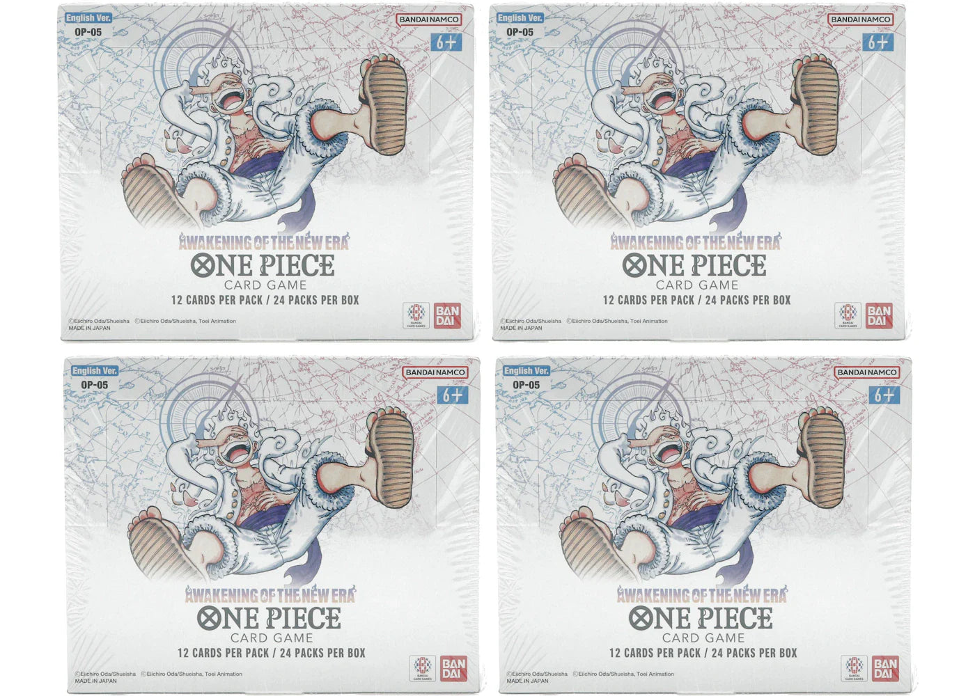 2023 Bandai One Piece Card Game Awakening of the New Era Booster Box (OP-05) English 4x Lot