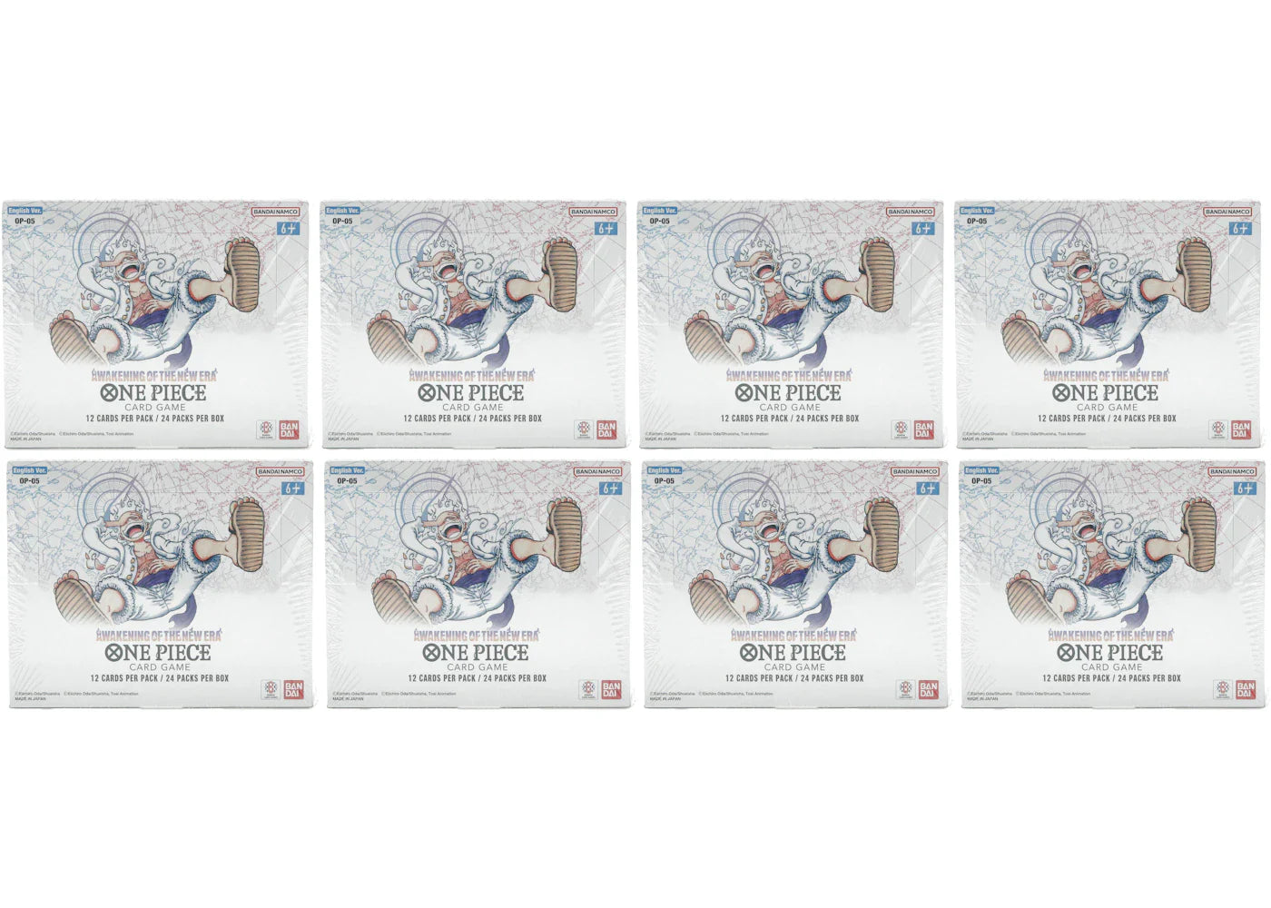 2023 Bandai One Piece Card Game Awakening of the New Era Booster Box (OP-05) English 8x Lot