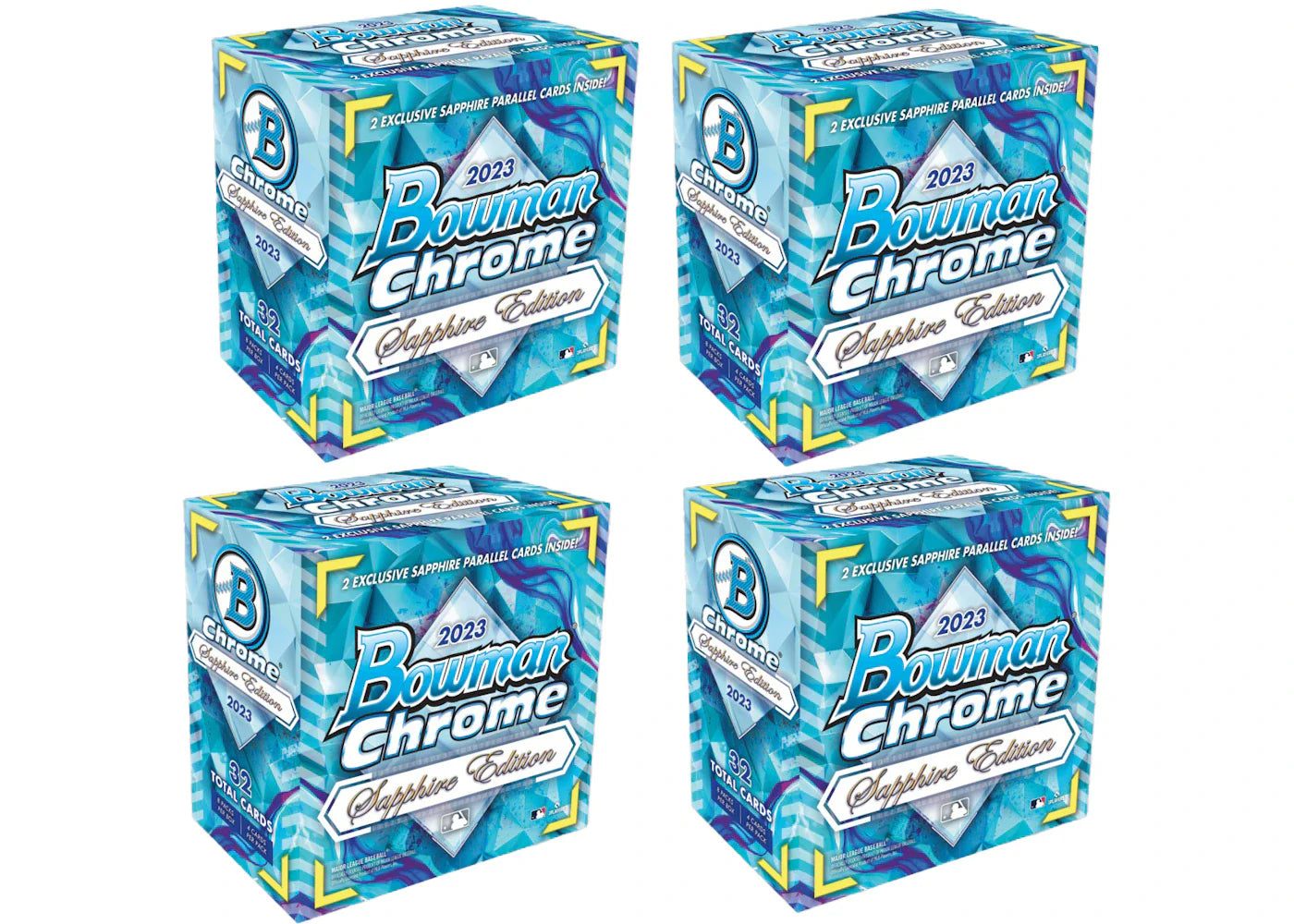 2023 Bowman Chrome Sapphire Baseball Hobby Box 4x Lot