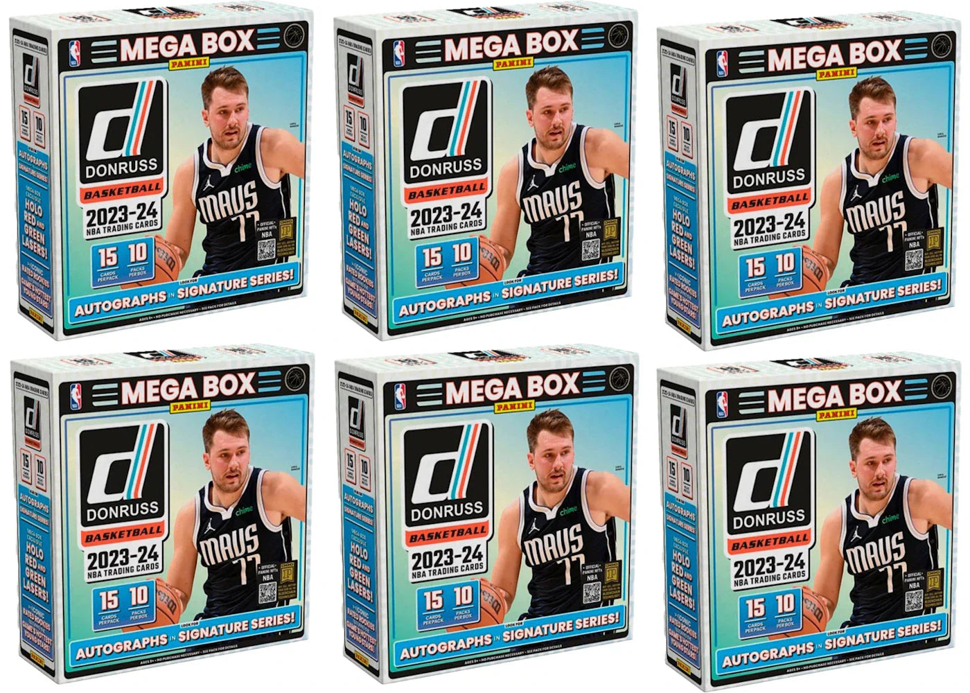2023 Panini Donruss Basketball Mega Box (Red and Green Laser) 6x Lot