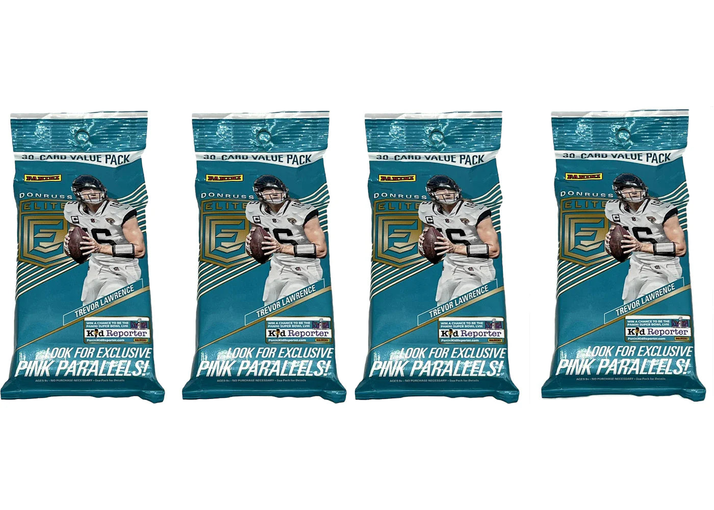 2023 Panini Donruss Elite Football Pink Parallels Hanger Pack 4x Lot