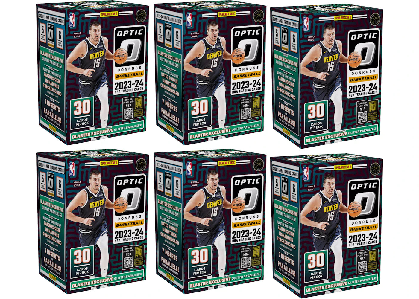 2023 Panini Donruss Optic Basketball Blaster Box (Glitter Parallels) 6x Lot