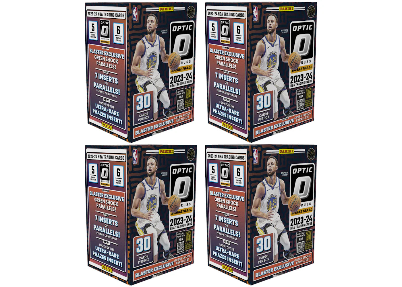 2023 Panini Donruss Optic Basketball Hobby Blaster Box (Green Shock Parallels) 4x Lot