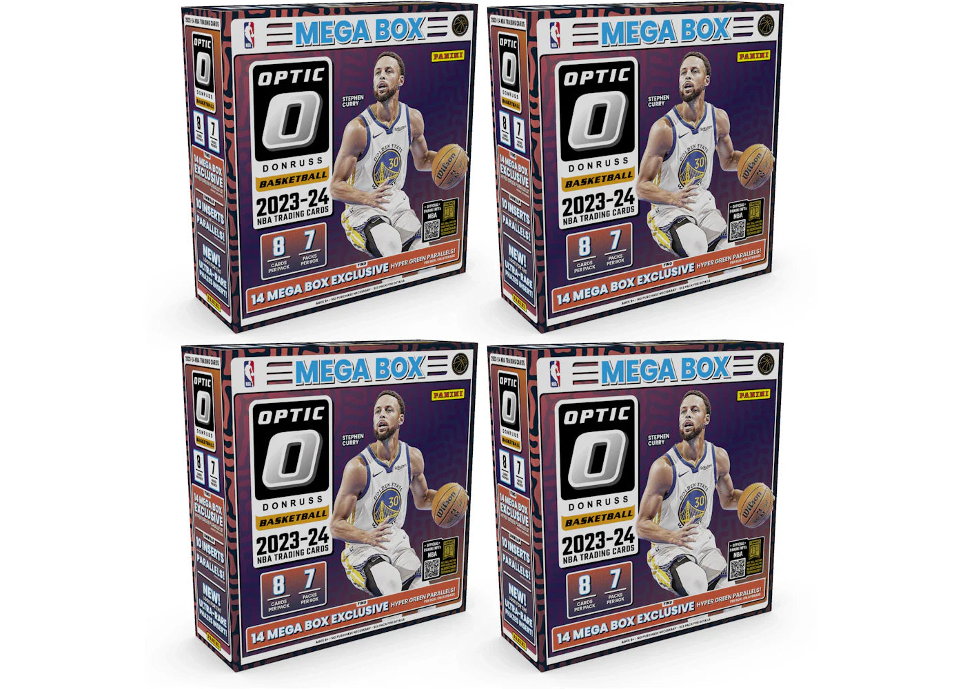 2023 Panini Donruss Optic Basketball Hobby Mega Box (Hyper Green Parallels) 4x Lot
