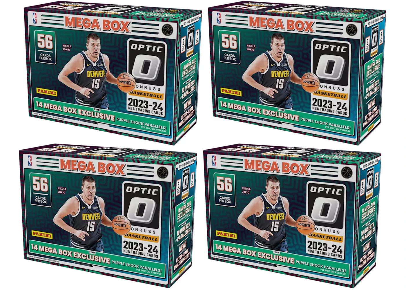 2023 Panini Donruss Optic Basketball Mega Box (Purple Shock Parallels) 4x Lot
