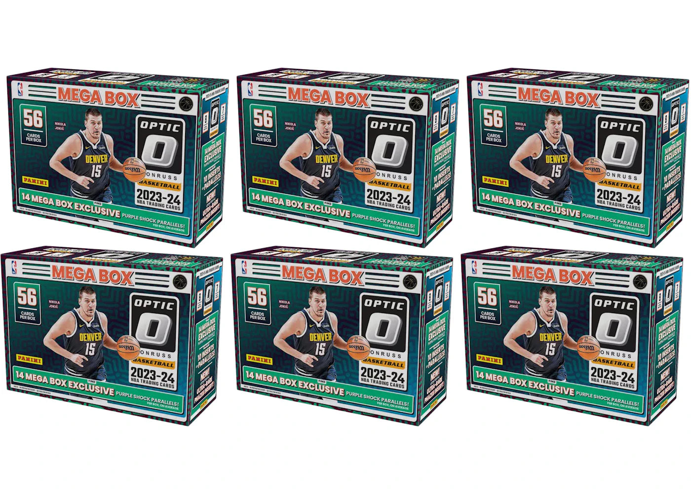 2023 Panini Donruss Optic Basketball Mega Box (Purple Shock Parallels) 6x Lot