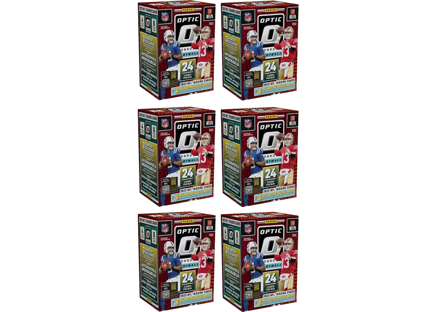 2023 Panini Donruss Optic Football Blaster Box (Purple Shock Parallels) 6x Lot