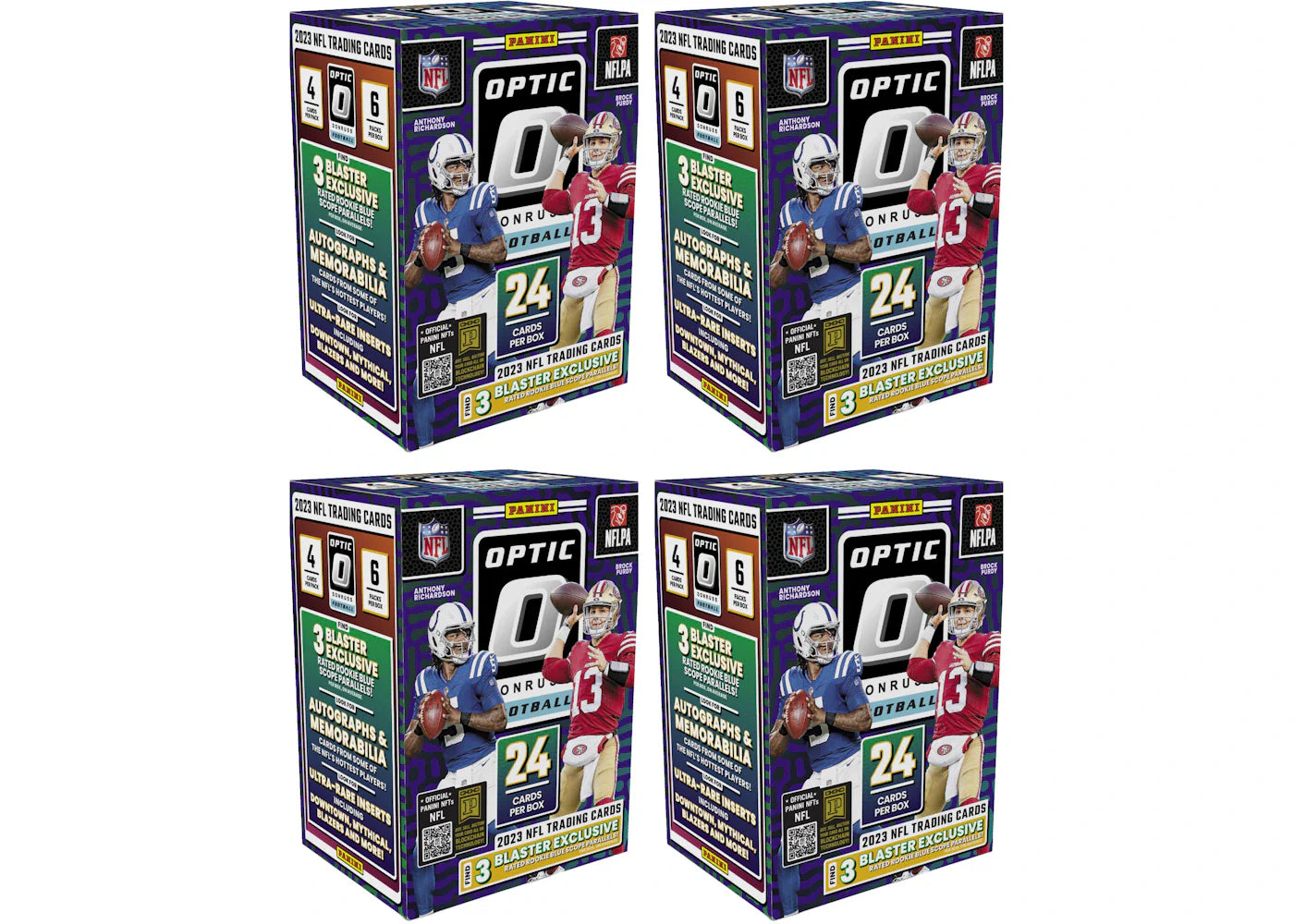 2023 Panini Donruss Optic Football Hobby Blaster Box 4x Lot