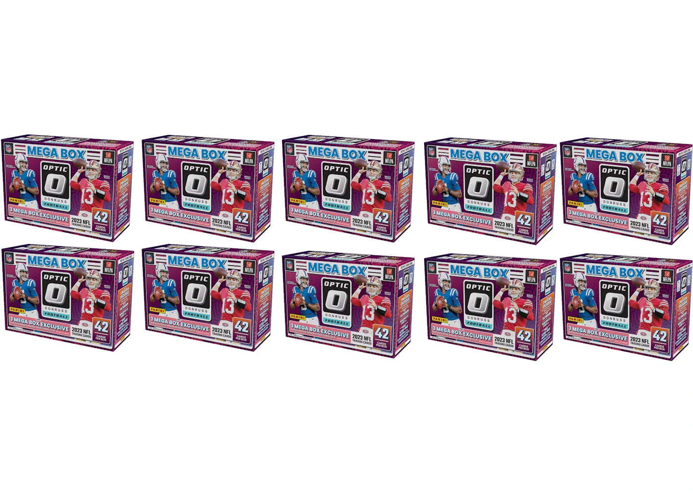 2023 Panini Donruss Optic Football Mega Box (Green Hyper Parallels) 10x Lot