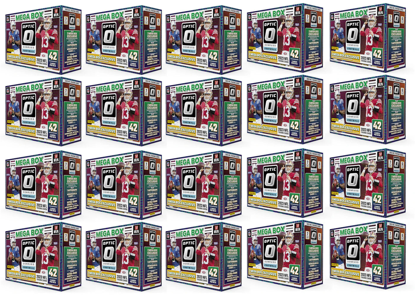 2023 Panini Donruss Optic Football Mega Box (Red Hyper Parallels) 20x Lot (Sealed Case)