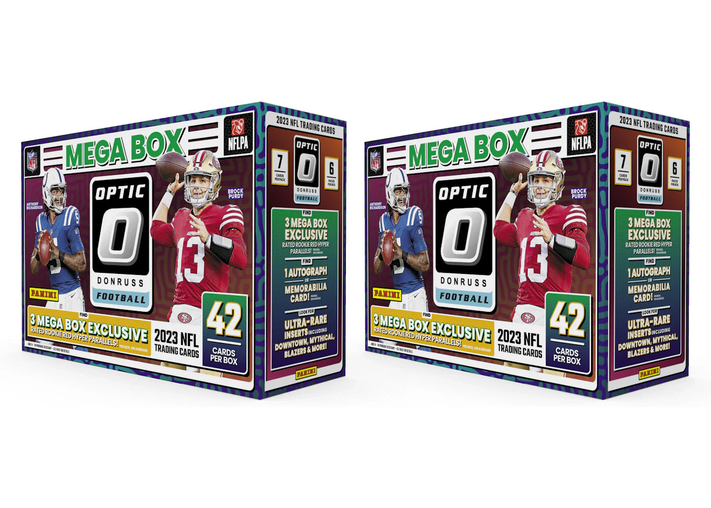 2023 Panini Donruss Optic Football Mega Box (Red Hyper Parallels) 2x Lot
