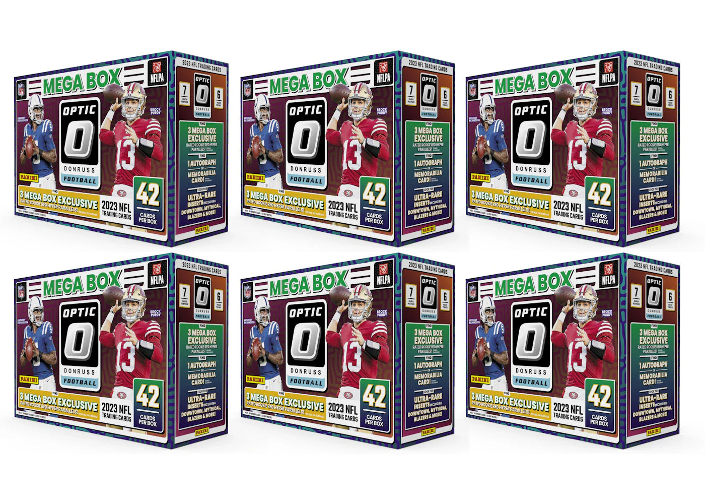 2023 Panini Donruss Optic Football Mega Box (Red Hyper Parallels) 6x Lot