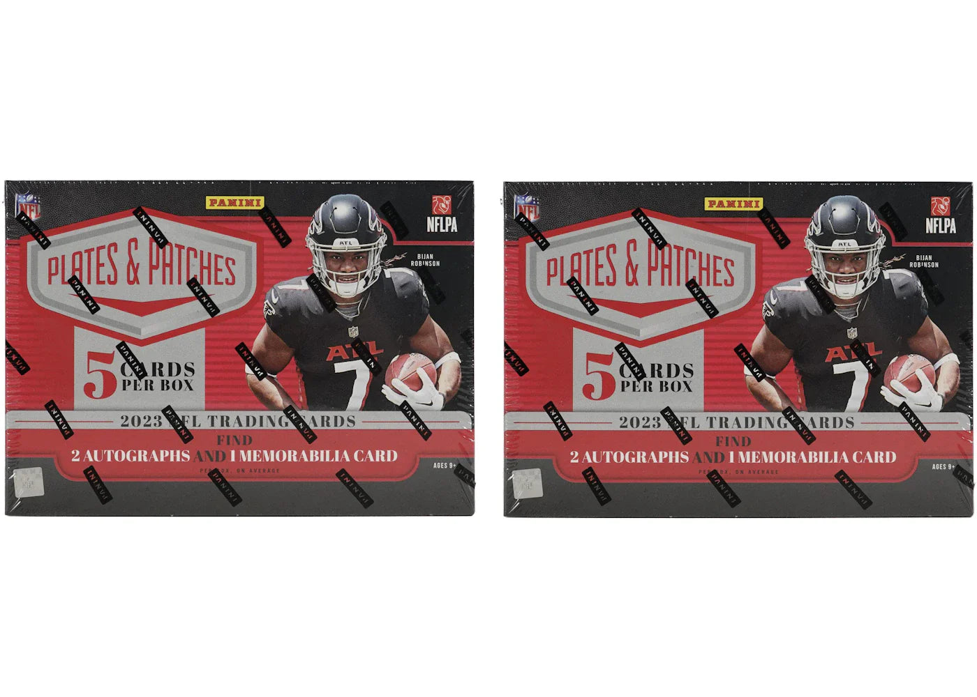 2023 Panini Plates and Patches Football Hobby Box 2x Lot