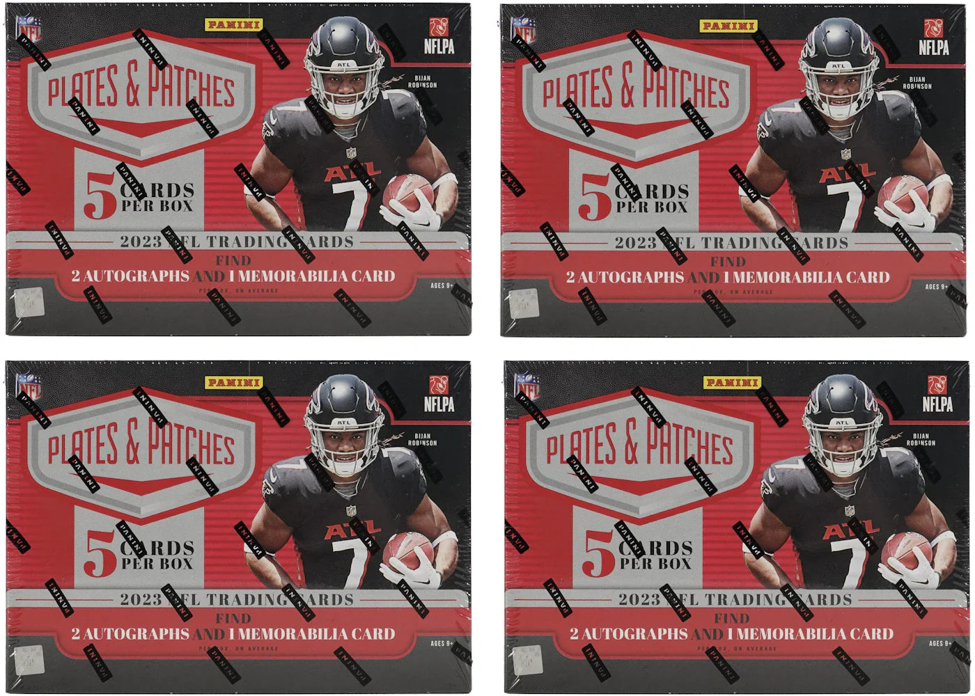 2023 Panini Plates and Patches Football Hobby Box 4x Lot