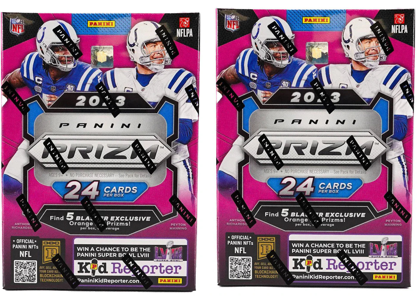 2023 Panini Prizm Football Hobby Blaster Box (Orange Ice Prizms) 2x Lot