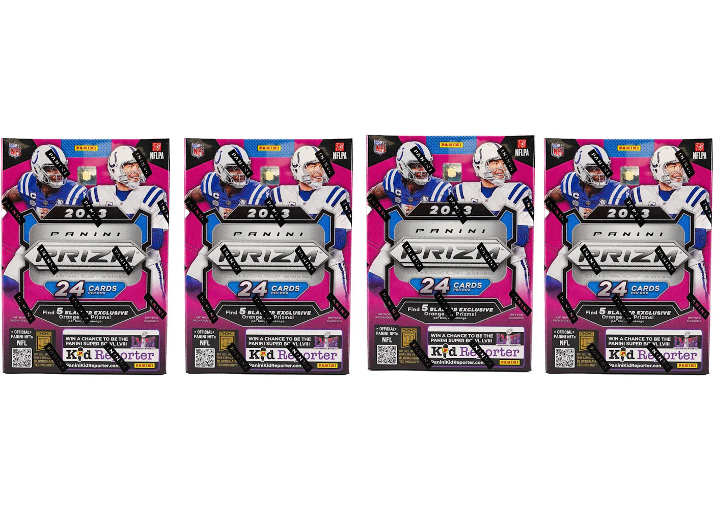 2023 Panini Prizm Football Hobby Blaster Box (Orange Ice Prizms) 4x Lot