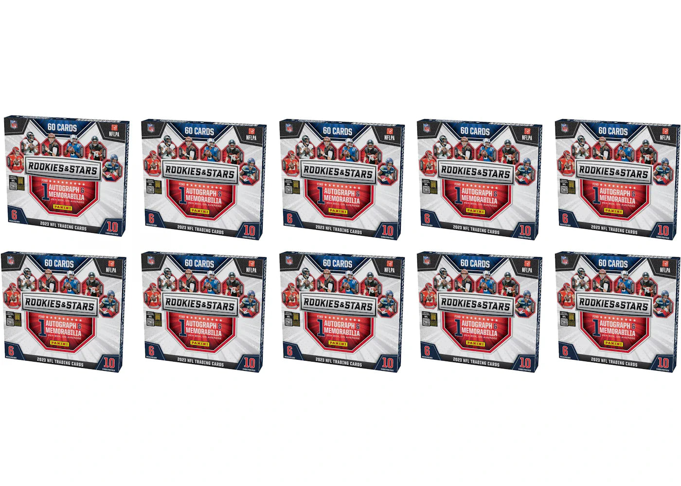 2023 Panini Rookies and Stars Football Mega Box 10x Lot