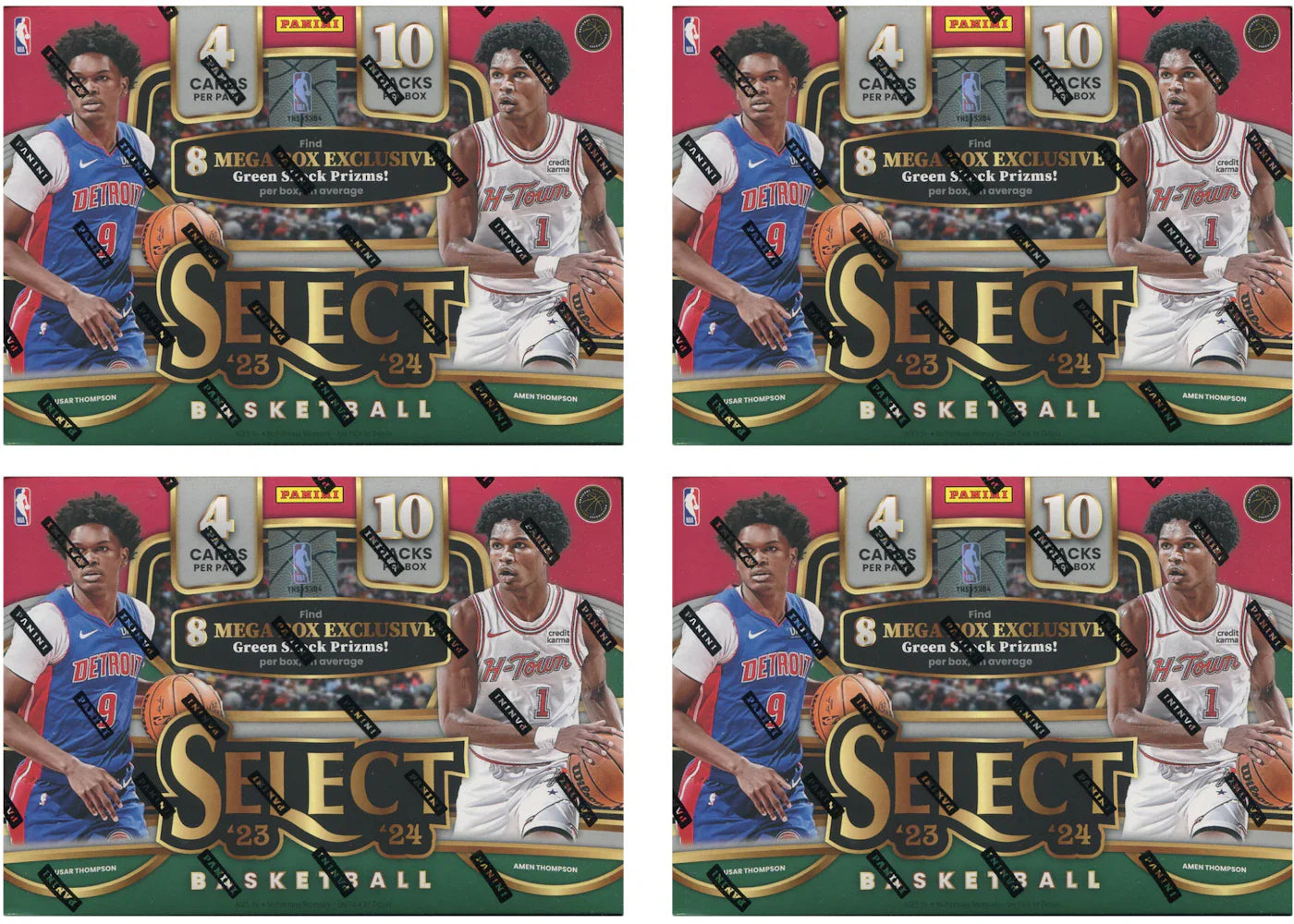 2023 Panini Select Basketball Hobby Mega Box (Green Shock Prizms) 4x Lot