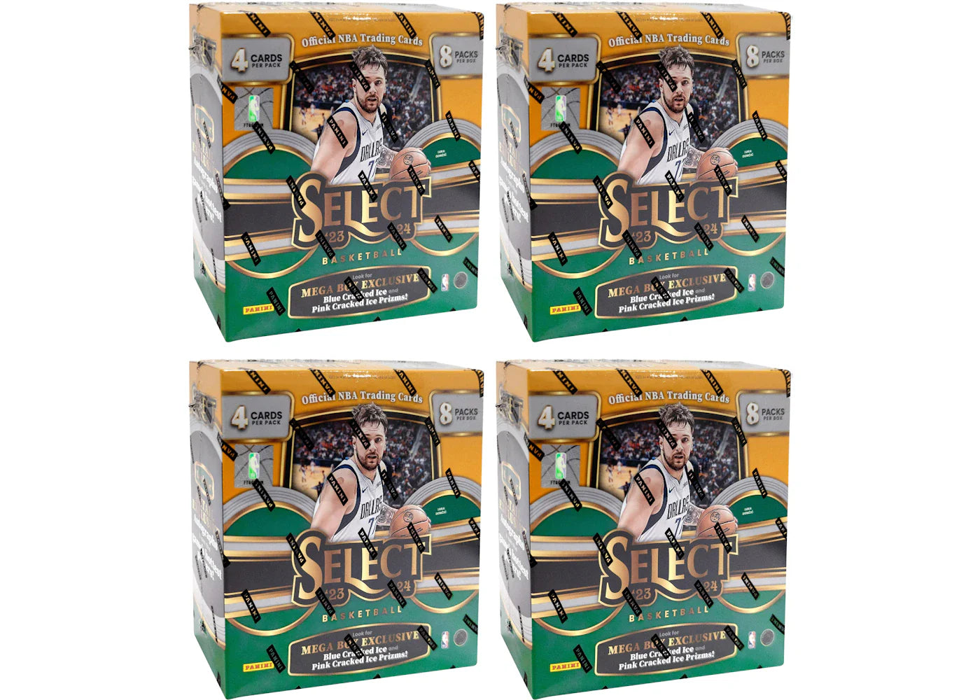 2023 Panini Select Basketball Mega Box (Blue/Pink Cracked Ice Prizms) 4x