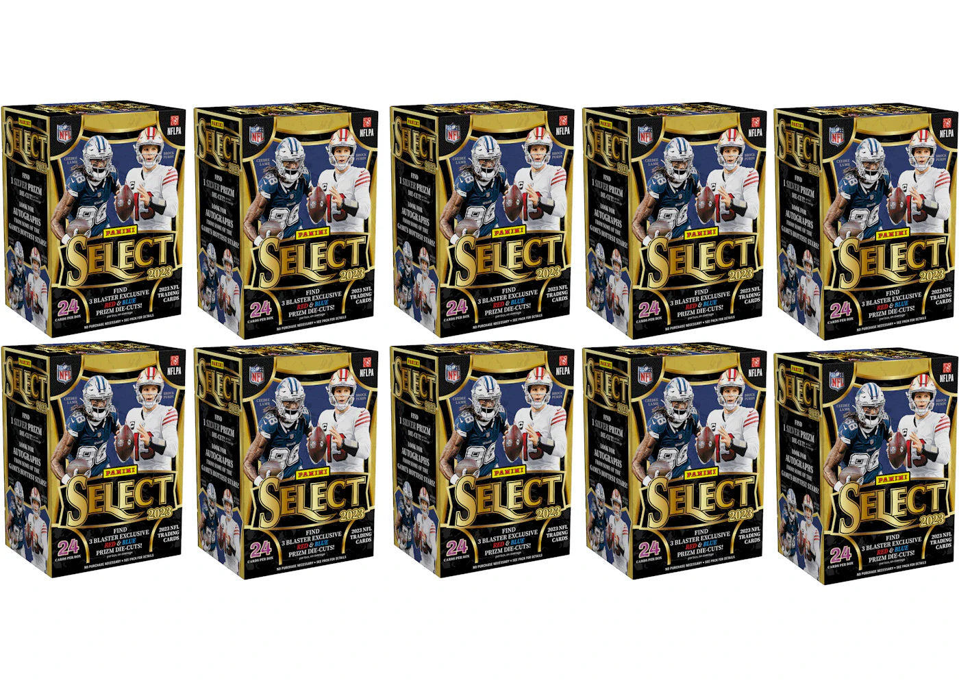 2023 Panini Select Football Blaster Box (Red and Blue Die-Cuts) 10x Lot