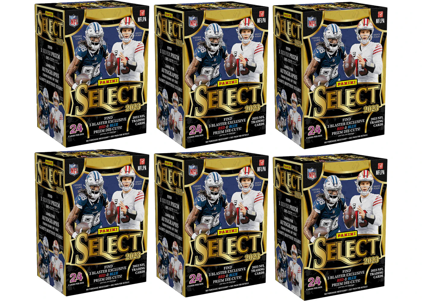2023 Panini Select Football Blaster Box (Red and Blue Die-Cuts) 6x Lot