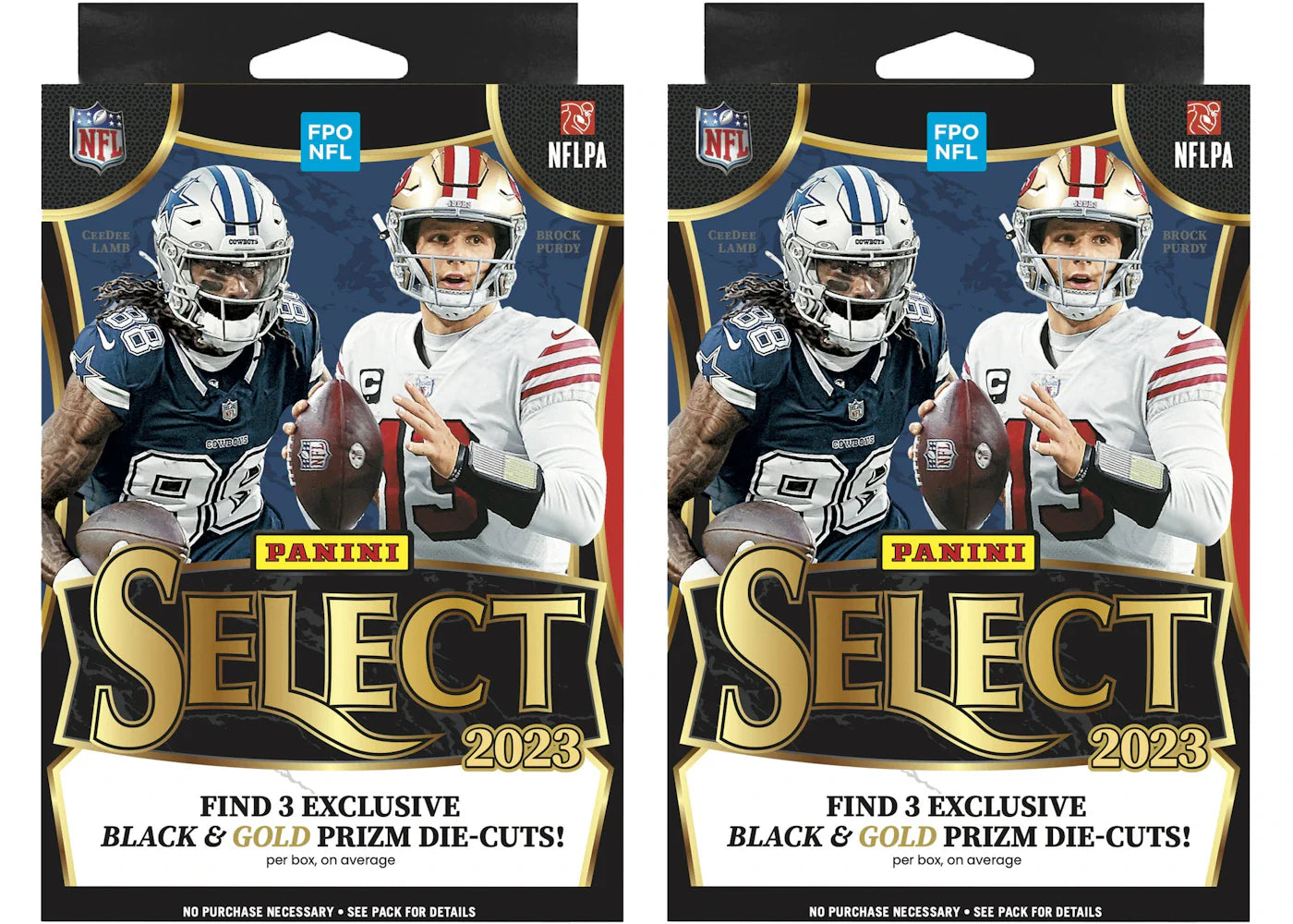 2023 Panini Select Football Hanger Box (Black and Gold Die-Cuts) 2x Lot