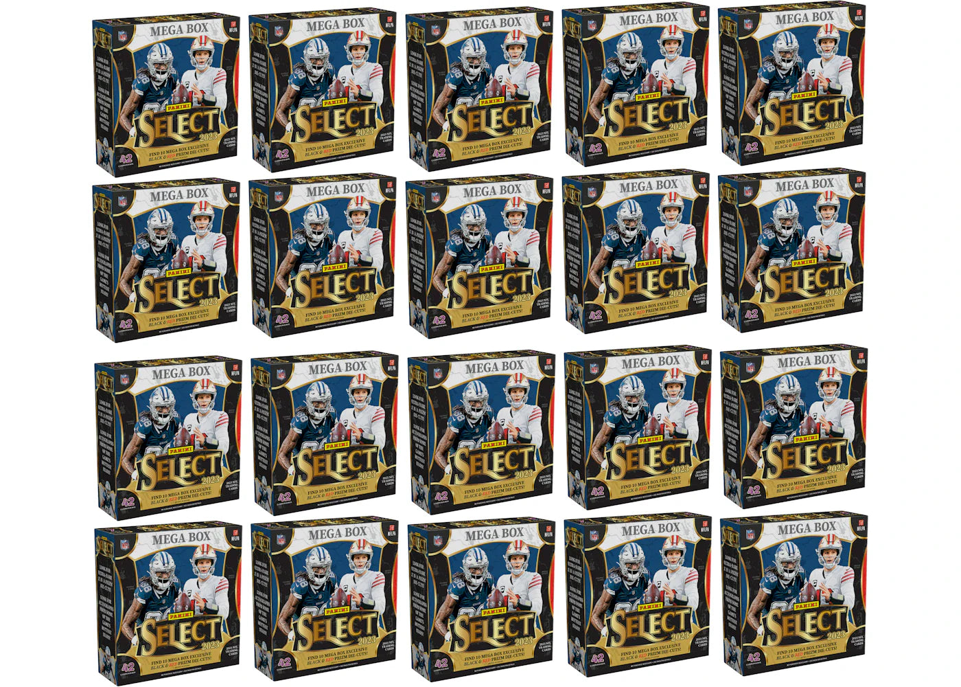 2023 Panini Select Football Mega Box (Black and Red Die-Cuts) 20x Lot Sealed Case